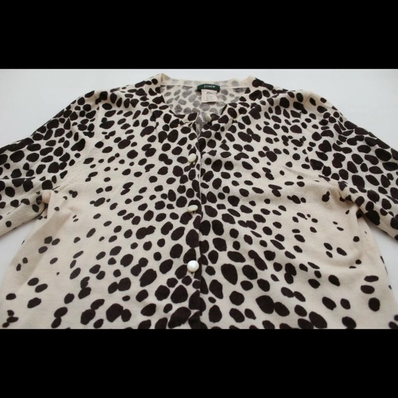 J Crew Leopard Print Cheetah Button Down Cardigan - Picture 1 of 4